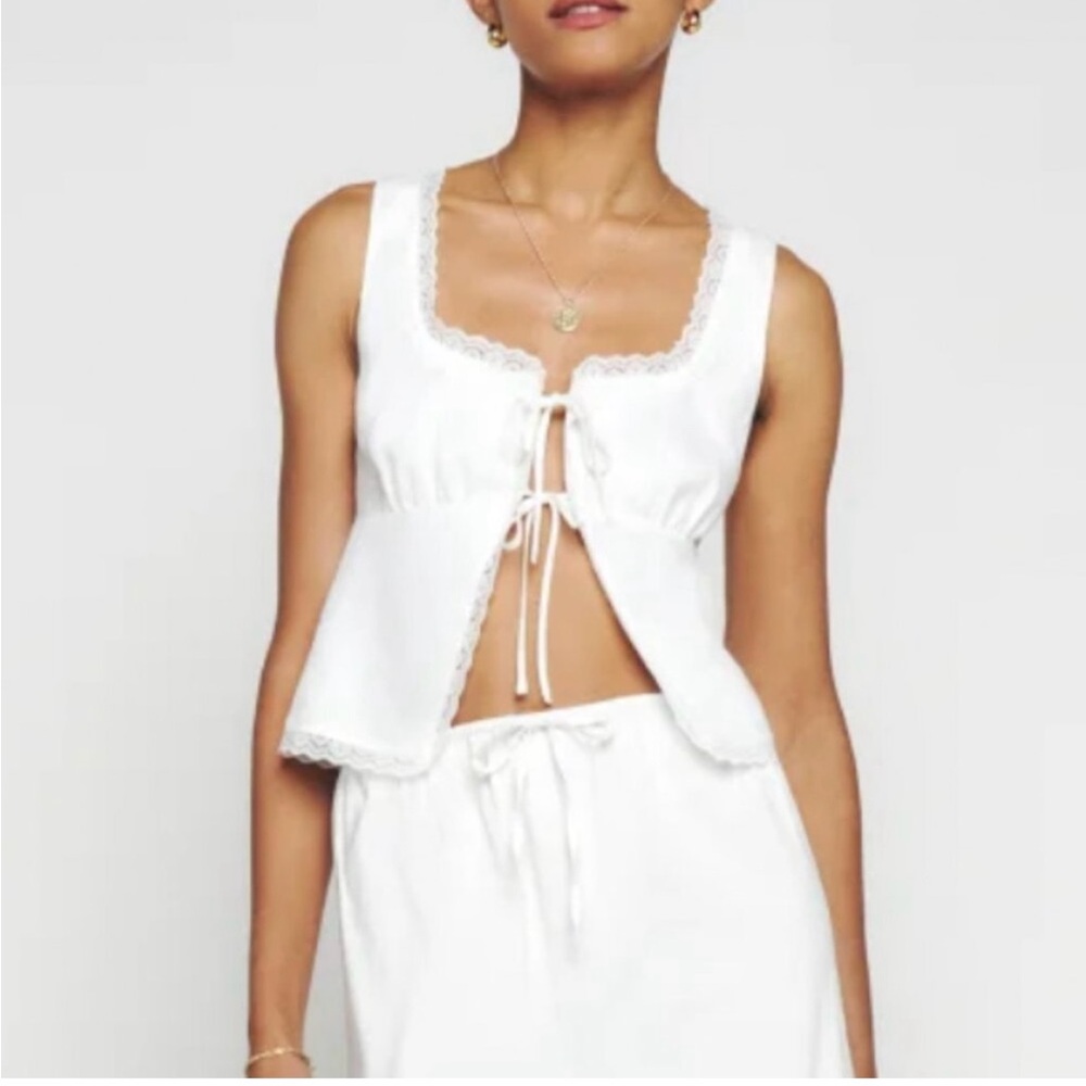 Reformation Rosalie linen top